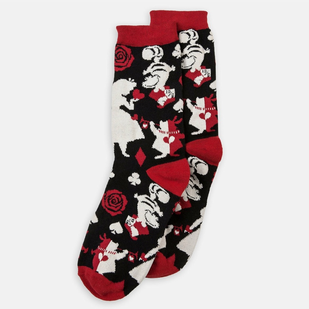 Disney Parks Vera Bradley Alice in Wonderland Dress Socks Rabbit Queen of Hearts